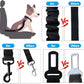 COOYOO Dog Seat Belt,3 Piece Set Retractable Dog Car Harness Adjustable Seat Belt for Vehicle Nylon Pet Safety Seat Belts Heavy Duty & Elastic