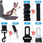 COOYOO Dog Seat Belt,3 Piece Set Retractable Dog Car Harness Adjustable for Vehicle Nylon Pet Safety Heavy Duty & Elastic