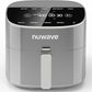 Nuwave Brio Plus 8 Qt Air Fryer, PFAS Free, New & Improved, Digital Touch Screen, Cool White Display, 50°F~400°F in Precise 5°, 5 Cook Functions, 100 Presets & 50 Memory, 3 Wattages 700, 1500, 1800