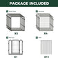 FXW Homeplus Unleashed Indoor Dog Playpen - Stress-Free and Safe Play, Heavy Duty 24 Inch 5 Acrylic Panels + 5 Wire Panels Dog Pen for Puppy and Small Dogs, Black│Patented