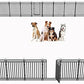 Dog Fence Outdoor Indoor, 40" Inch Height 40 Panels Dog Playpen for Large/Medium/Small Dogs Metal Dog Pen for Yard Camping and RV | Black-Silver