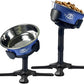 Adjustable Elevated Dog Bowl Stand with Non-Slip Base - 3 Height & Tilt Settings, Fits 14-24.5cm Bowls, Raised Stainless Steel Dish for Large Breed, Medium & Small Dogs, Cats