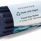 Oceanfoam Ripple Travel Foam Roller (11" x 3.35") Firm Mini Foam Roller for Physical Therapy, Deep Tissue Massage, Back Pain, High Density, Ergonomic Wave Textured, Yoga, Pilates, Exercise (Dark Navy)