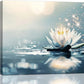 Bathroom Lotus Wall Art Floral Pictures Zen Meditation Wall Decor Yoga Spa Spiritual Canvas Print Painting Artwork for Bathroom Restroom Living Room Bedroom 20"x24"