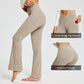 baleaf Women's V Crossover Flare Leggings with Pockets Yoga Pants High Waist Casual Workout Gym Bell Bottom Leggings
