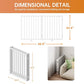Full Metal Freestanding Dog Gate with Door, 24'' Height Foldable Pet Dog Fence for Indoor & Outdoor, 2 Panels Extra Wide Free Standing Small Dog Gates for Doorways,House,Stairs,Porch,Deck,Yard