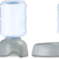 Amazon Basics Automatic Dog Cat Water Dispenser Gravity Feeder and Waterer Set, Large, 12-Pound Food Capacity, 2.5-Gallon, Gray