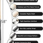 Billiard Cues Stick, 58" Pool Cues Canadian Maple Wood Leather Pattern Grip 18 19 20 21 oz Pool Cue Stick for Bar House Pool Table Sports