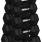 Hex Dumbbell Set, 30-480 lb Set Rubber Encased Exercise & Fitness Dumbbells, Weights Dumbbells Set, Hand Weight for Strength Training