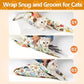 Magic Cat Wrap for Cutting Nails & Grooming, Self Adherent Fabric Wrap for Cats, Multi Functional Pet Grooming Towel Blanket, Wrap Snug and Groom for Cats, 17.7in, Under 9 Ibs
