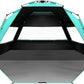 OutdoorMaster Beach Tent with Blackout Shelter Technology, Portable Beach Shade Sun Shelter Canopy for 4-6 Person with UPF 50+ UV Protection, Easy Setup Pop Up Tent Family Size