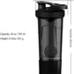 Artoid Mode Inspirational Fitness Workout Sports Protein Shaker Bottle 24-Ounce, Dual Mixing Technology with Shaker Balls & Mixing Grids Included, Twist and Lock Protein Box Storage Included