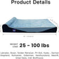 Laifug Orthopedic Memory Foam Dog Bed with Durable Water Proof Liner and Removable Washable Cover (Large (46"x28"x8"), Denim Blue)