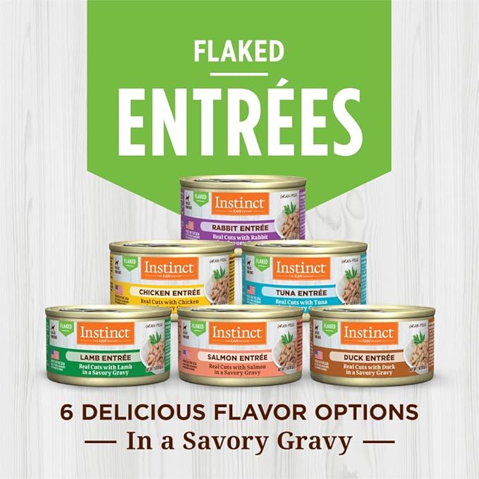 Instinct Flaked Entrée Wet Canned Cat Food - Salmon, 3 oz. Cans (Pack of 24)