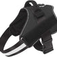 Bolux Dog Harness, No-Pull Reflective Dog Vest, Breathable Adjustable Pet Harness with Handle for Outdoor Walking - No More Pulling, Tugging or Choking (Black, XS)