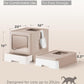 Enclosed Cat Litter Box, Large Litter Box for Big Cats, Covered Kitty Litter Boxes with Lid, Top Entry Cat Box Enclosure with Scoop, Odor Control, Easy to Clean(Coffee)