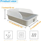 Open Cat Litter Box with High Side,Anti-Splashing Cats Litters Pan,Kitten Toilet with Litter Sifting Scoop,Semi-Enclosed Removable Kittens Litter for Boxes Easy to Clean No Odor