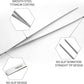Aquarium Tweezers Extra Long 15 inches Feed Tong clamps - FEITA Straight and Curved Stainless Steel 38cm Tweezers Set for Fish Tank Plants Aquascape Tools & Reptile Feeding Tongs - Sliver 2Pcs