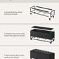 SONGMICS Velvet Storage Ottoman Bench, Foot Rest with Legs, 15.7 x 43 x 15.7 Inches, End of Bed Bench, Storage Chest, Load up to 660 lb, for Living Room, Bedroom, Entryway, Ink Black ULSF089B02
