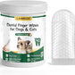 LANBEIDE Pet Teeth Cleaning Wipes for Dogs & Cats 60 Counts, Dog Dental Wipes for Reducing Plaque & Tartar, Breath Freshener Dental and Gum Care Finger Pet Wipes, No Hard Toothbrush