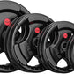 GIKPAL 2-inch Rubber Olympic Grip Weight Plates for Strength Training, Weightlifting in Home & Gym, Barbell Weights Plates Set (2.5/5/10/25/35/45 LB)