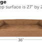 Furhaven Cooling Gel Dog Bed for Large/Medium Dogs w/ Removable Bolsters & Washable Cover, For Dogs Up to 55 lbs - Quilted Sofa - Toasted Brown, Large