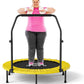 CLORIS 40in Folding Trampoline Mini Trampoline Rebounder Trampoline for Adults Fitness Trampoline with Adjustable Foam Handle, with safty Padded Cover Best Gift for Kids/Adult