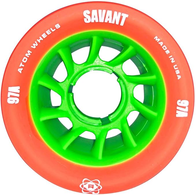 Atom Quad Wheels - Savant (62mmx40mm, Green (99A), 8pk)