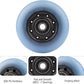 2-Pack 76mm PU Caster Board Replacement Wheel Set 90A Compatible with Razor RipStik Classic Air, DLX G Ripsurf (Blue)