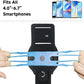 Wristband Phone Holder for Running, 360°Rotation & Detachable Sports Armband with Key Holder for iPhone 16/15/14/13/12/Pro/Pro Max/XS/XR/X/8/7/6/Plus, Fits 4.5-7 Inch Smartphones (Blue)