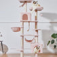 Taoqimiao Cat Tree, 71-Inch Cat Tree Cat Tower for Indoor Cats, Plush Multi-Level Cat Condo with 10 Scratching Posts, 2 Perches,Basket, 2 Caves,Hammock, 2 Pompoms,MS020P Jelly Pink