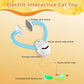 Interactive Cat Toys for Indoor Cats Automatic Electric Flying Bird Feather Wand Toy - Best Kitten & Adult Cat Enrichment Stimulation Toy Hanging Electric Kitty Toys for Bored Cats（Blue White）
