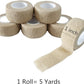 6 Pack 1" x 5 Yards Self Adhesive Bandage Wrap Breathable Cohesive Vet Wrap for Pets, Elastic Self-Adherent Tape for Sports, Wrist, Ankle (Skin Color)