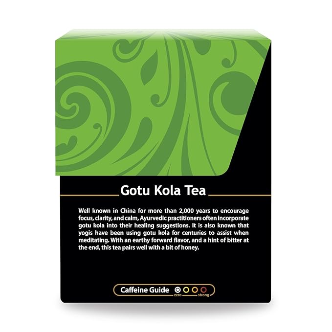 Buddha Teas - Organic Gotu Kola Tea - Herbal Tea - For Health & Wellbeing - With Antioxidants & Minerals - Clean Ingredients - Caffeine Free - OU Kosher & Non-GMO - 18 Tea Bags (Pack of 1)