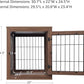 unipaws 30 Inch Furniture Style Dog Crate, Indoor Aesthetic Puppy Kennel with Door, Modern Decorative Wood Wire Pet House Dog Cage, Pretty Cute End Side Table Nightstand, Walnut