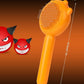 Self-Cleaning Dog & Cat Slicker Brush, Skin Friendly Deshedding Grooming Tool for Long or Short Haired Dogs Cats Rabbits, Dog Shedding Brush with Release Button - Pumpkin