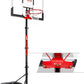 Basketball Hoop 4.7-10ft Adjustable Portable Basketball Goals System with 44-48 Inch Patented Angle Adjustable Backboard, for Kids Youth and Adults Outdoor Indoor Use