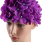 WINOMO Fashionable Swim Cap Floral Petal Stylish Swimming Hat Bathing Caps Size L for Women