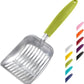 WePet Cat Litter Scoop, Aluminum Alloy Sifter, Kitty Metal Scooper, Deep Shovel, Long Handle, Poop Sifting, Kitten Pooper Lifter, Durable, Heavy Duty, for Litter Box