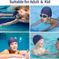 2pcs Cloth Swim Caps for Both Women & Men & Kids Fabric Durable Non-Waterproof Elastic Swimming Pool Cap Bathing Cap for Long and Short Hair