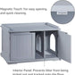 unipaws Cat Litter Box Enclosure Furniture, Cat Washroom, Hidden Litter Box Cover, Cabinet for Large Cat, Dog Proof Cat Litter Boxes, Hideaway Litter Box, Cat House, Grey
