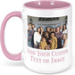 Personalized Mother's Day Coffee Mug, Custom Mum Photo Text 15 Oz Ceramic Mug, Customized Mom Gift Idea Picture Name Cup, Taza Cafe Personalizadas Fotos, Cute Gifts Mom Women Dad Men, Pink