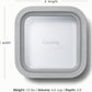 Caraway 6pc Glass Food Storage Set – 4.4 Cup Food Containers (6) - Ceramic Coated - Non Toxic, Non Stick with Lids - Microwave Safe - Gray
