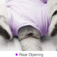 DOTON Cat Recovery Suit for Male and Female Surgical Post Surgery Soft Cone Onesie Shirt Clothes Neuter Licking Protective Diapers Outfit Cover Kitten Spay Collar(S, Purple)