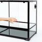 REPTIZOO 88 Gallon Large Reptile Terrarium 48" x 18" x 24" Knock-Down Glass Reptile Tank with Double Hinge Door & Screen Ventilation, Supporting Used as 2 Separate Habitats Easy Assembly