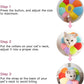 KUDES Cat Small Dog Recovery Collar, Cute Neck Cone After Surgery, Adjustable Pet E Collar, Wound Healing Protective Cone Surgery Recovery Elizabethan Collars for Small Pet (L(Within 14lb), Colorful)