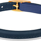 OOPSDOGGY Rolled Leather Cat Collar with Bell - Reflective Kitten Collar with Safety Elastic Strap - Adjustable Small Pet Collars for Boy Girl Cats (Blue)