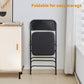 BOOSDEN Padded Folding Chair, Foldable Chair with Thick Cushion, Heavy Duty Metal Folding Chair for Outdoor & Indoor & Dining & Party, Black