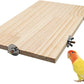 13.6×7.9 Inches Large Bird Perch Stand Platform, Natural Wooden Small Animals Cage Accessories, Rectangle Stand Perch Shelf for Parrot Parakeet Cockatiel Rat Hamster Guinea Pig Conure Chinchillas