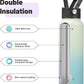 40oz Insulated Water Bottle Stainless Steel Sport Bottles with 3 Lids,Mint